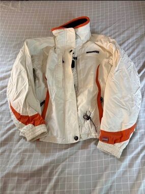 White and Orange Ski Jacket Spyder